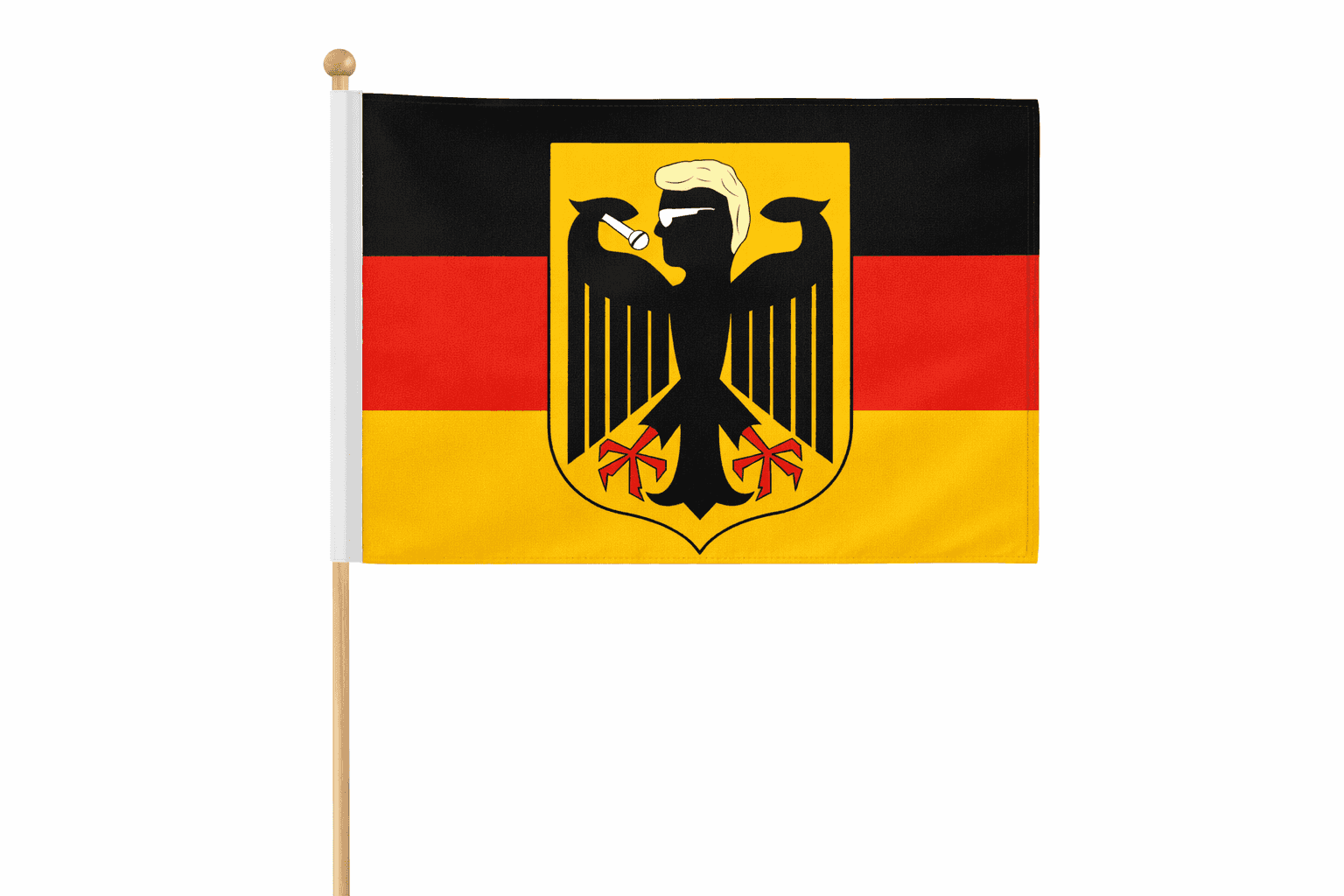 Heino Made in Germany Fahne mit Holzstab